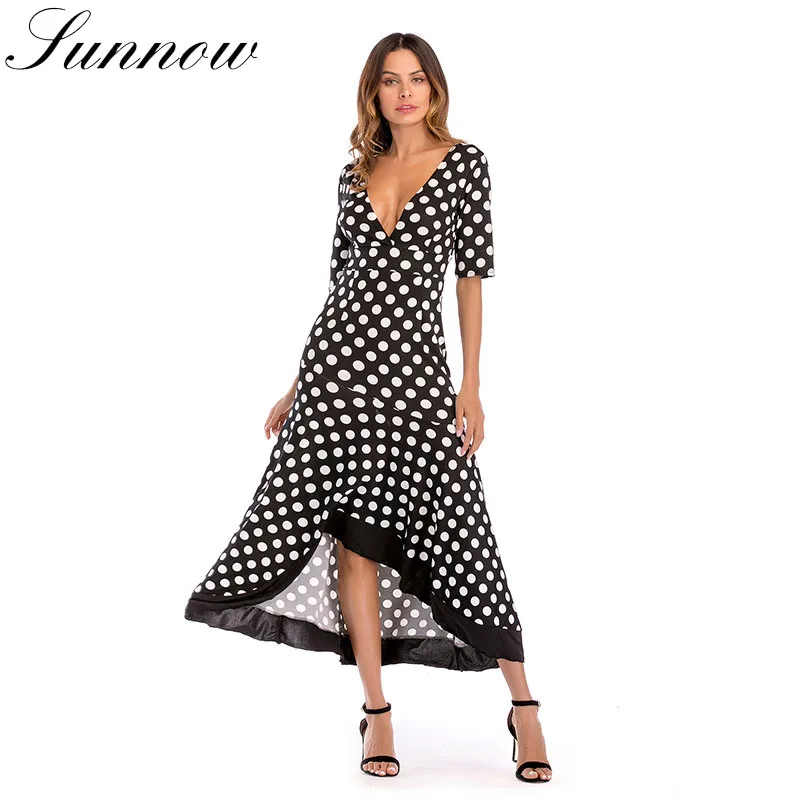 SUNNOW Новое весеннее женское платье с открытой спиной сексуальное богемное