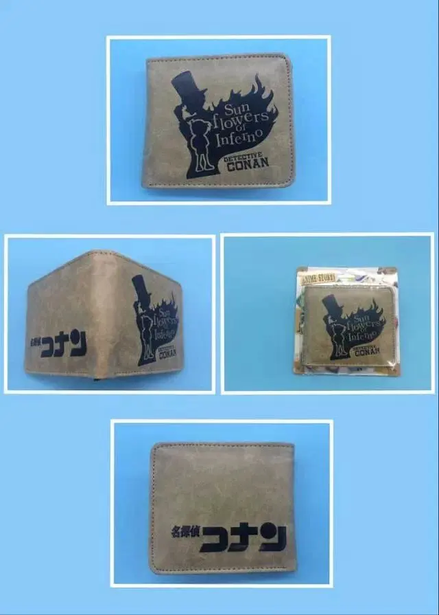 Детектив Конан кошелек мода мультфильм кошельки шаблон печати с комиксами его
