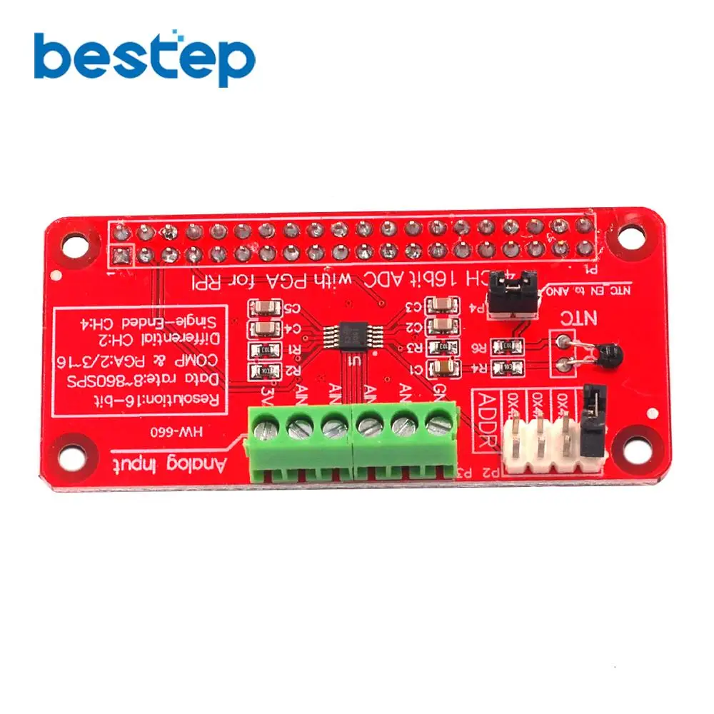 1 шт. 3 В ADS1115 ADC модуль для Raspberry Pi 3/2 / B + I2C RPI аналоговый в цифровой