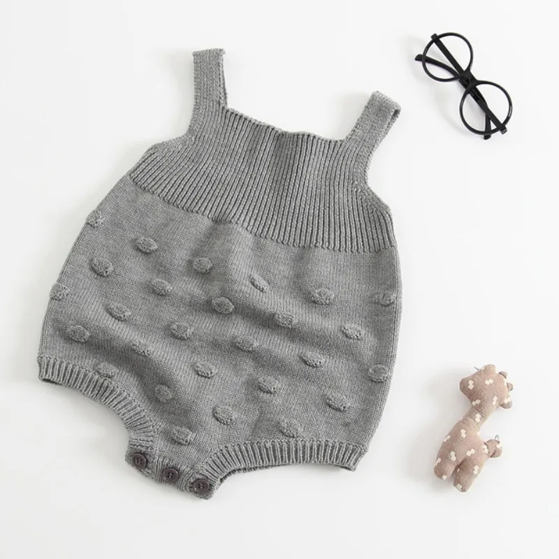 

Newborn Baby Romper Set Infant Jumpsuit Overall Sleeveless Baby Boys Clothing Autumn Knitted Girls Baby Casual Clothes