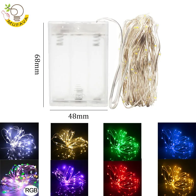 Светодиодная гирлянда на батарейке Light 2 м 5 10 3 * AA (не включены) Батарея