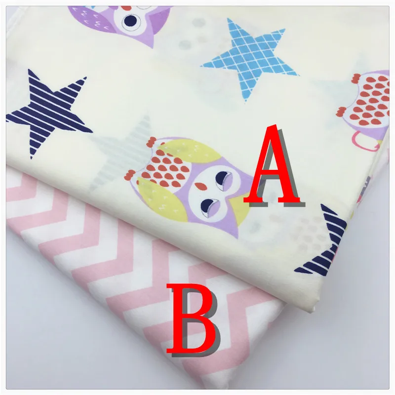 Хлопковая ткань с рисунком Совы и звезд для самостоятельного шитья в стиле