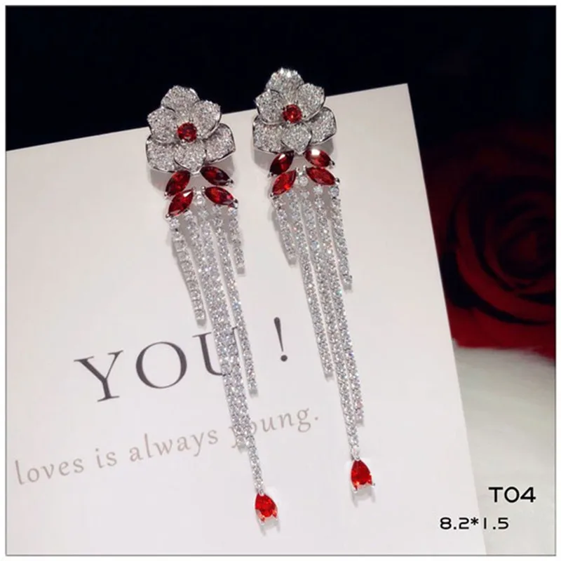 Женские серьги подвески из серебра 925 пробы с этническим гранатом длинные