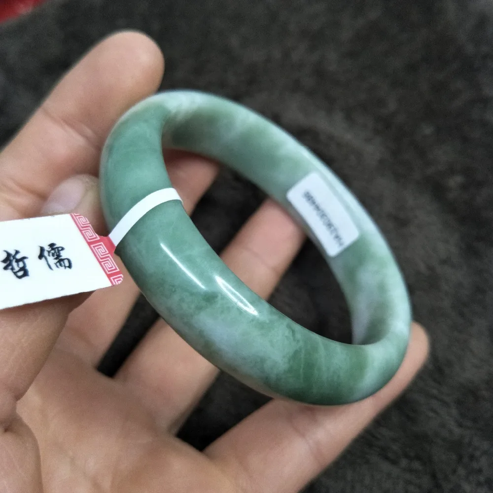 

Zheru Jewelry Pure Natural Jadeite Bracelet Elegant Natural Green 54-62mm Female Gift Send A-level National Inspection Certifica