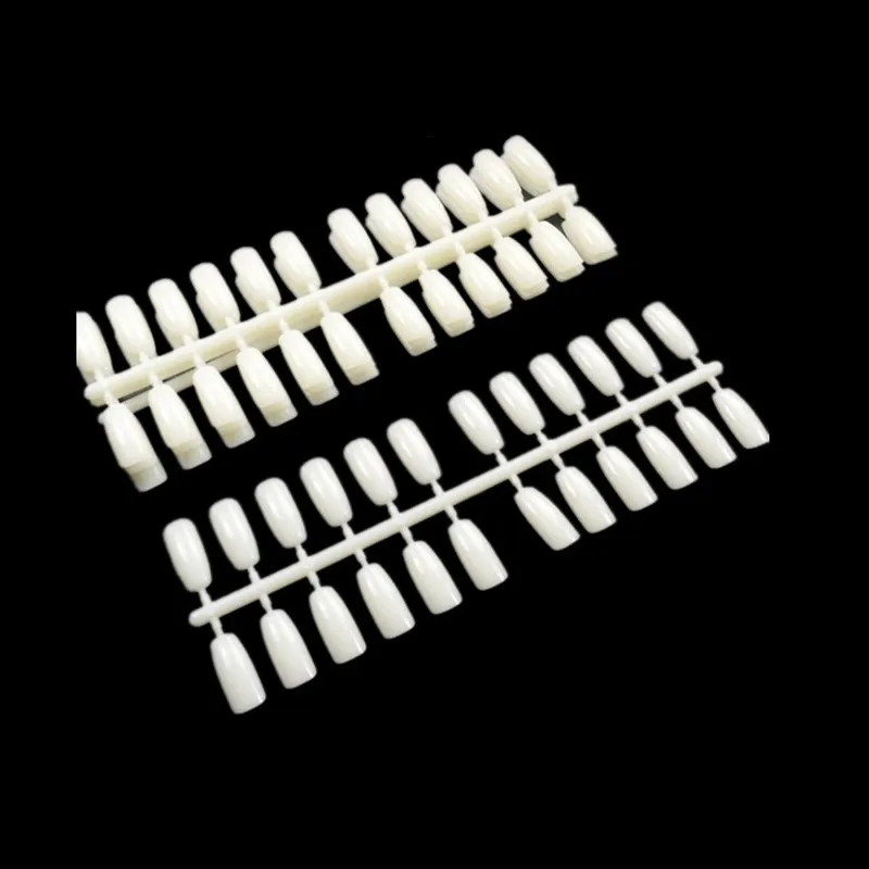 5pcs/Lot Natural Color Nail Tips Flat Back For Polish Gel Display Chart Book Art Salon Accessory |