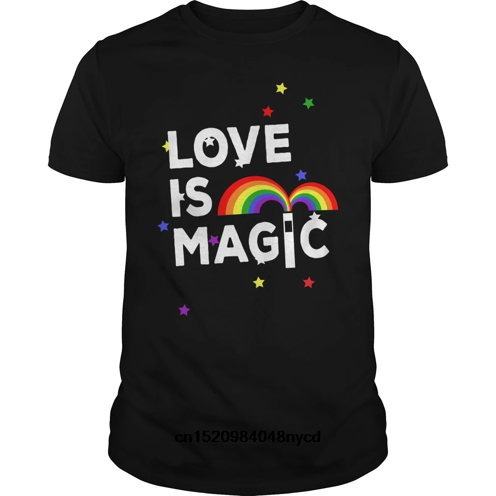 Возьмите Забавные футболки LOVE IS MAGIC 2018 модная футболка мужская | Мужская одежда