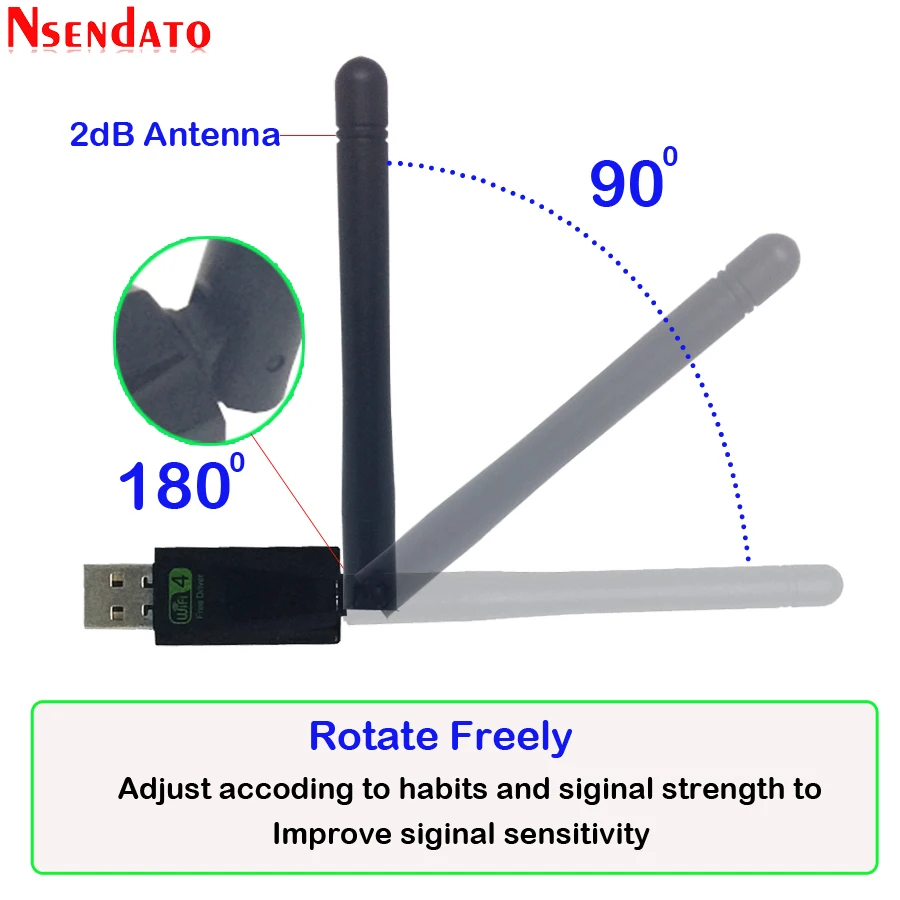 Мини USB Бесплатный драйвер Вай-Фай адаптер 150 Мбит/с Wi-Fi модем MT7601 приемник