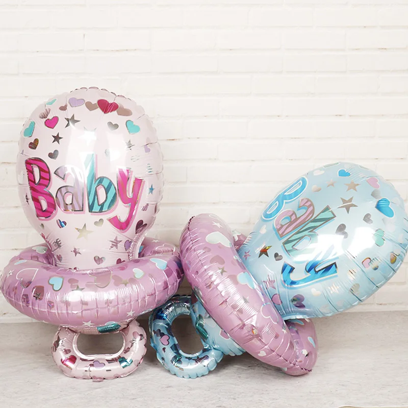 

5sets Babyshower Foil Balloons baby shower boy girl balloon Baby Pacifier Nipple globos 1st birthday party decorations kids toys