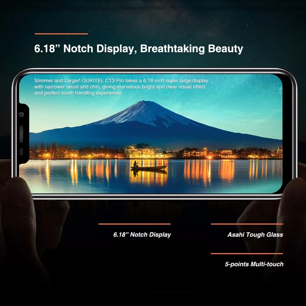 Oukitel C13 Pro смартфон Face ID 6 18 &quotu-образный дисплей Android 9 0 2 Гб RAM 16 ROM MT6739 Quad основной