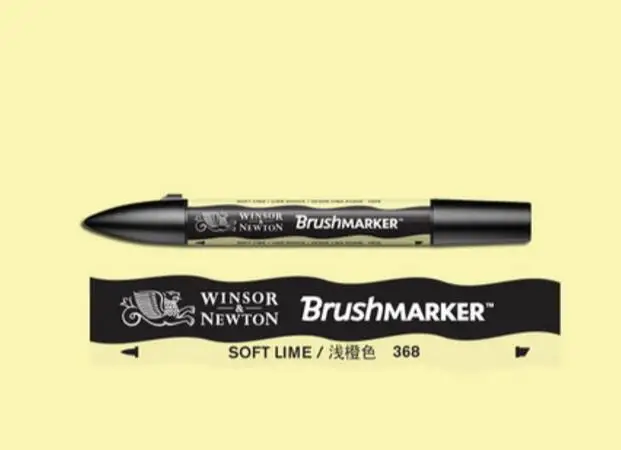 Winsor& Newton кисти маркеры краски кисти на спиртовой основе быстро сохнут красный желтый оранжевый коричневый тона художественные ручки - Цвет: Soft Lime