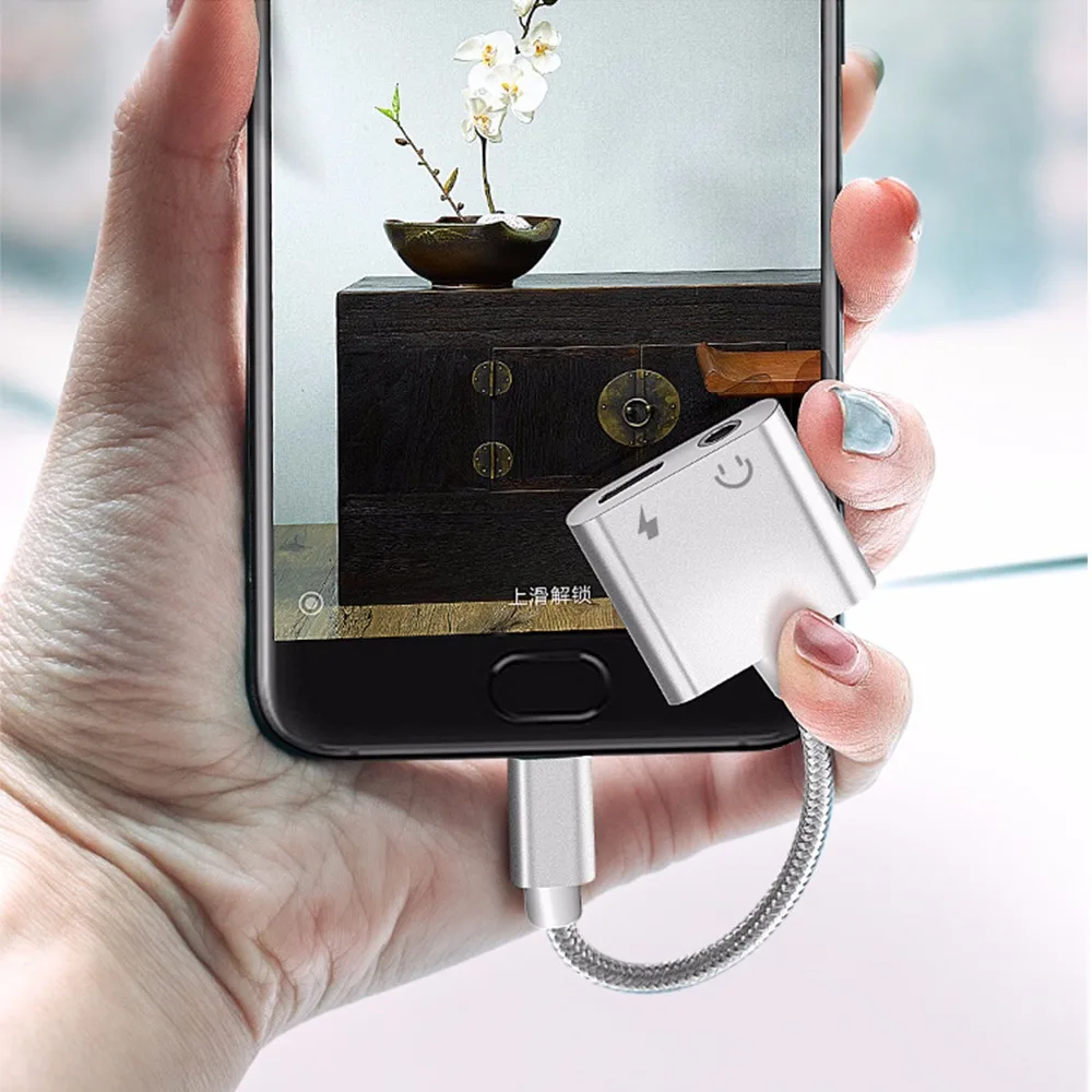 Type-C To 3.5mm Audio Jack Adapter USB C to Headphone Charging Converter Cable For Huawei mate10 P20 Xiaomi M6 6X | Электроника
