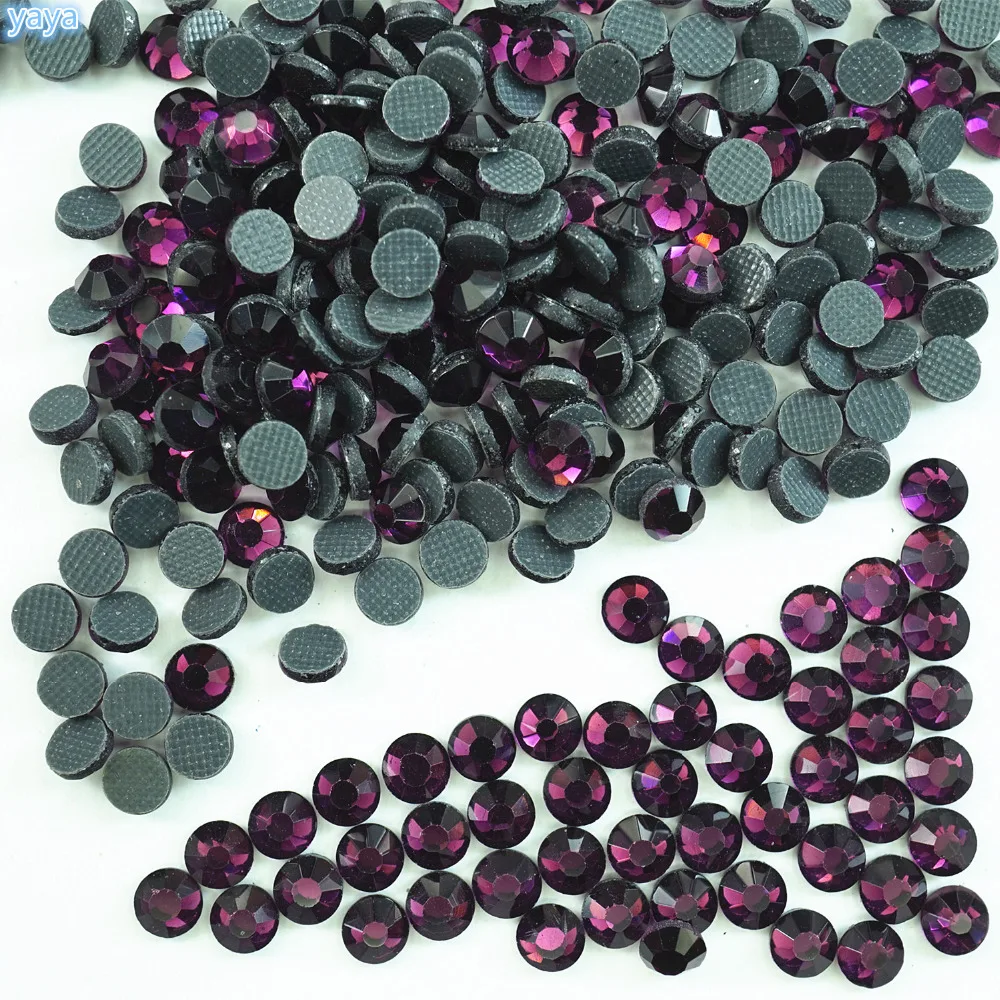 2000 шт. SS16 круглых стеклянных стразов темно-фиолетового цвета диаметром 4 мм с нанесением горячим прессом DMC, плоские задники, качество очень хорошее, для ручной работы (DIY).