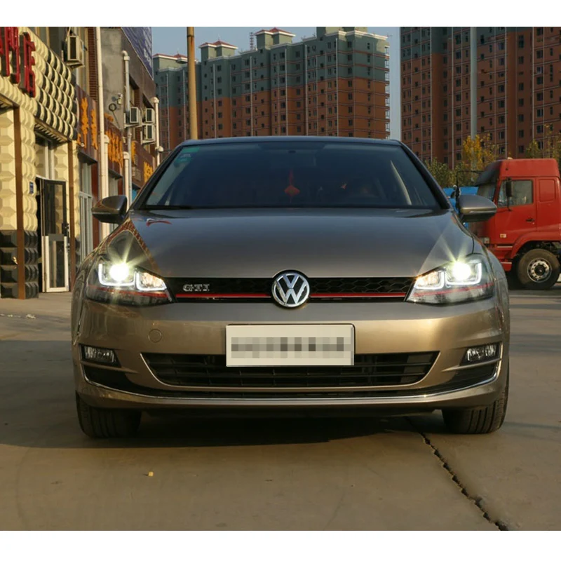 VLAND фабрика для автомобиля фара Golf7 2014 2015 VW Golf 7 фары с светодиодный DRL сигнал H7 D2H