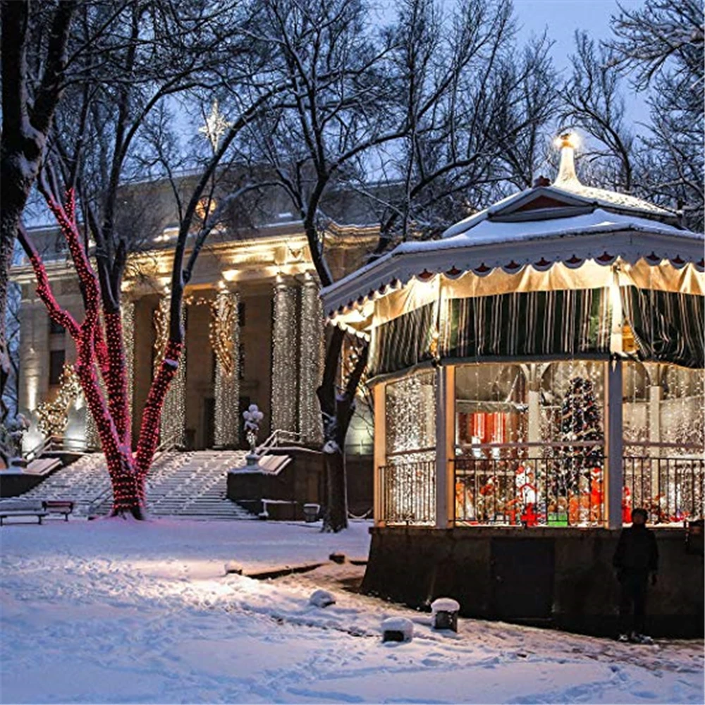 50/100/200 Led Солнечная Фея светильник уличный Водонепроницаемый уличная гирлянда домики рождественские украшения для сада строка светильник полоса цепь