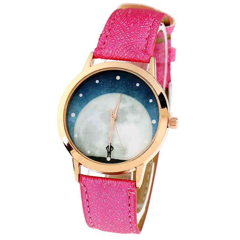 Часы Gnova женские кварцевые Платиновые модные повседневные наручные со звездами с