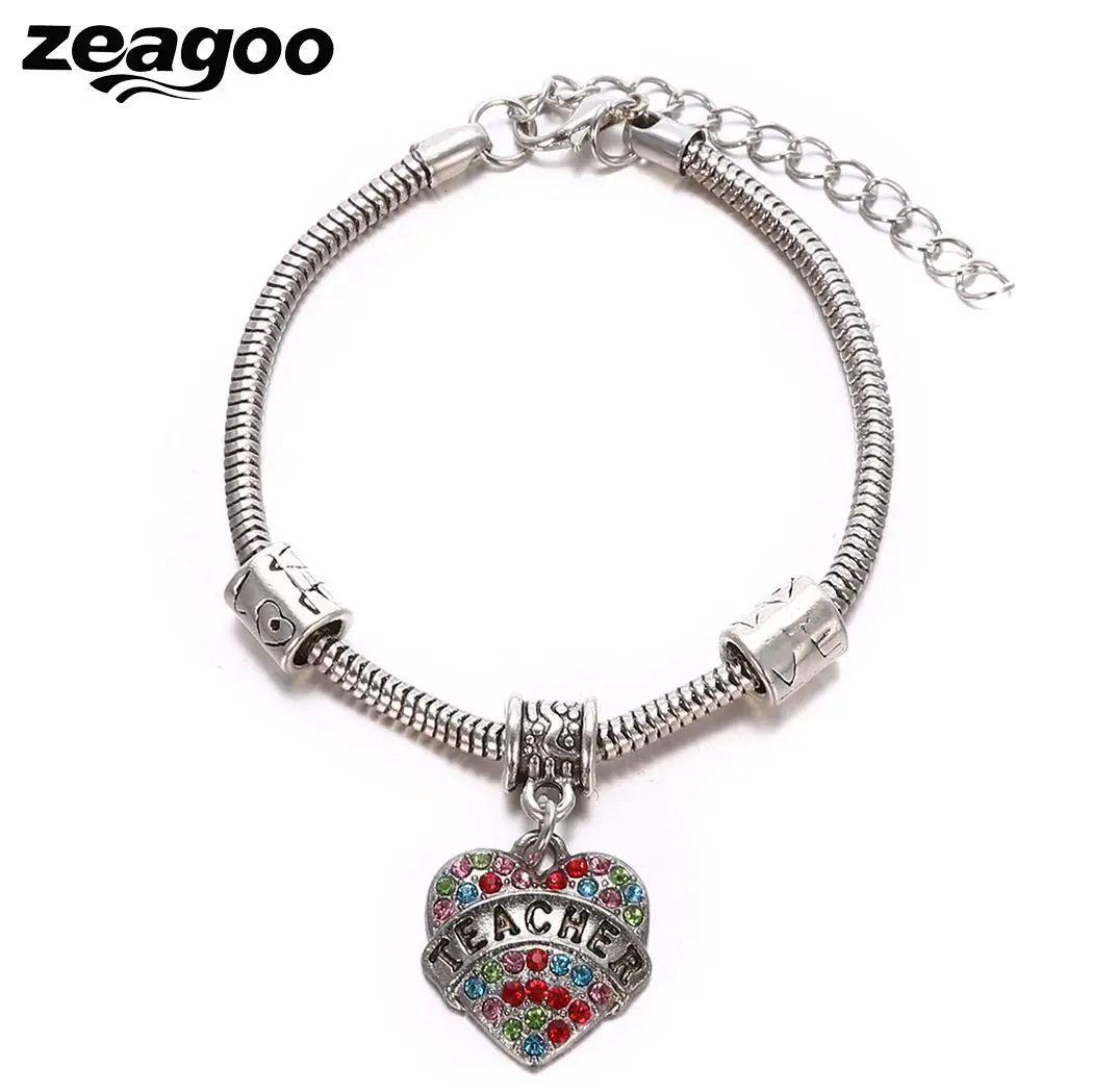 Сердце цепь верю Семья Для женщин Письмо чешские Браслет подарок кулон |