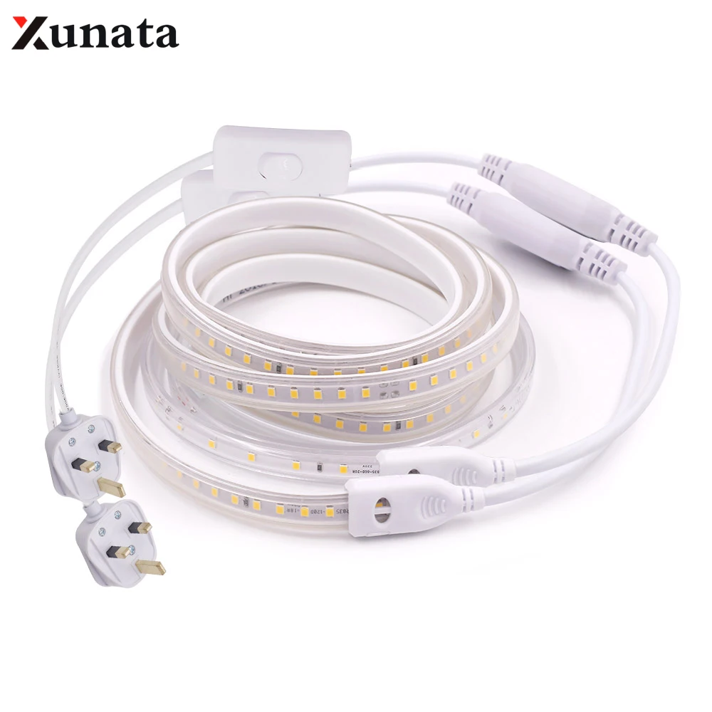 Светодиодная лента 2835 В переменного тока SMD 120 белая/теплая белая