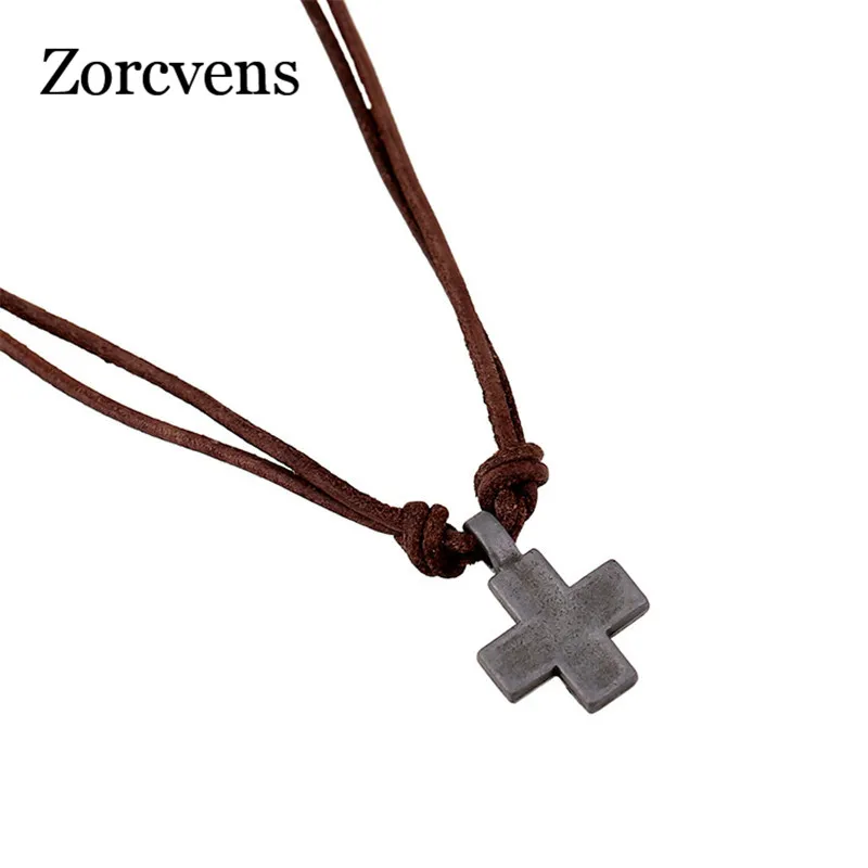 Новинка модные ошейники zorcins кожаные винтажные подвески кресты из сплава
