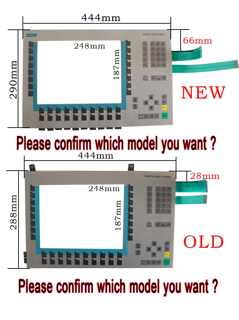 

NEW 6AV6542-0DA10-0AX0 MP370 KEY-12 6AV6 542-0DA10-0AX0 MP370-12 HMI PLC Membrane Switch keypad keyboard