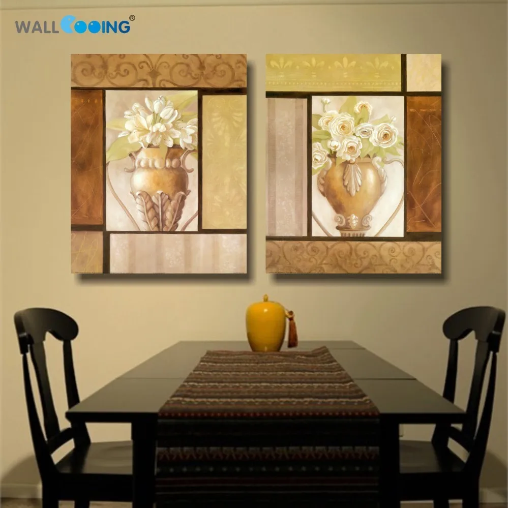 2 шт. настенные картины с изображением цветов и сада|painting holder|painting living room redpainting cloth
