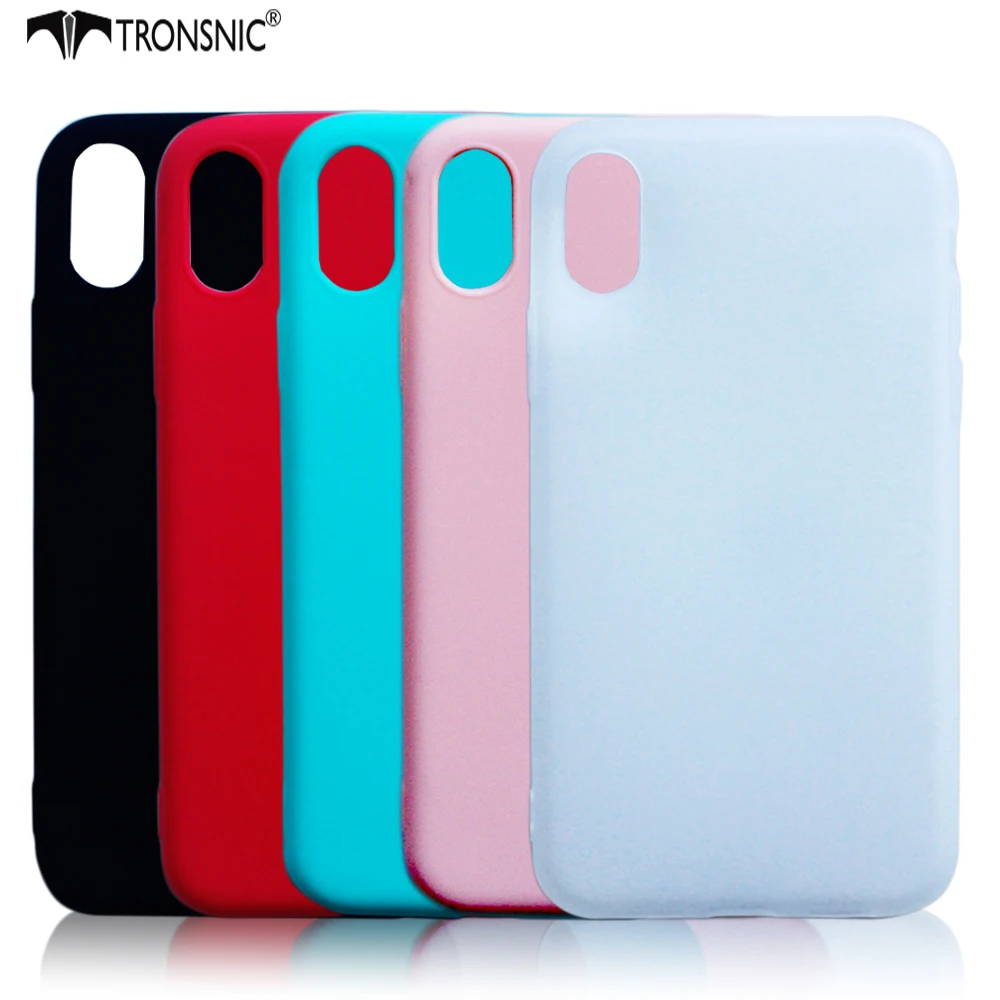 Тонкий телефонный чехол Tronsnic для iPhone X 8 plus силиконовый мягкий 5s 6 6s 7 однотонный