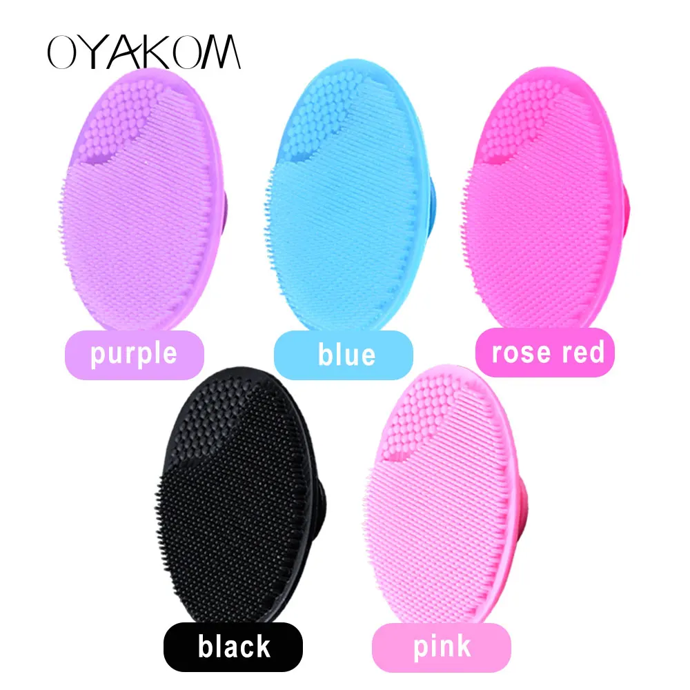Мягкая силиконовая Очищающая щетка для лица OYAKOM отшелушивающая удаления черных