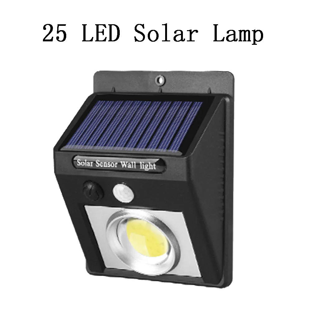 25 LED Solar Lamp 25/37/50/62 светодиодный солнечный Мощность светильник движения PIR Сенсор 4 шт. на открытом воздухе на стенная солнечна лампа Водонепроницаемый аварийной безопасности садовый светильник s - Испускаемый цвет: 25 LED Solar Lamp