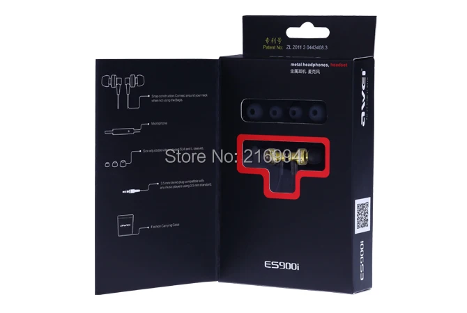 Подлинная AWEI ES900i наушники-вкладыши для IPhone IPod Samsung HTC Xiaomi Clear Bass с микрофоном
