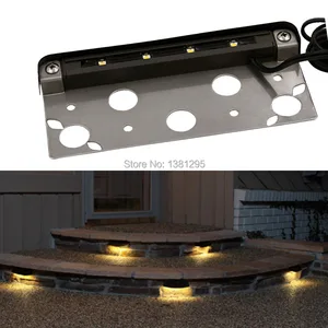 Уличный Водонепроницаемый светодиодный светильник для ступенек, 12 В, IP65, низкое напряжение, наружный светильник для пола, террасы, Подпорная настенная лампа