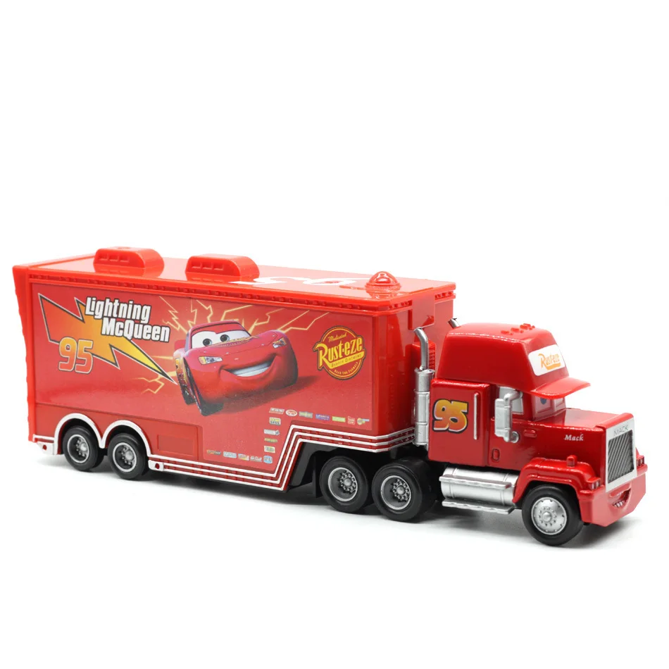 Disney Pixar тачки Mack Truck Mcqueen цыпленок Хикс дядюшка 1:55 литье под давлением металлический сплав пластик Модель игрушки автомобиль подарки для детей