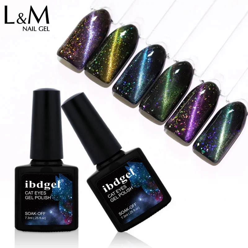 

1pc ibdgel Magnetic Gel Varnish Soak Off UV Long-lasting Gel Lacquer Cat's Eye Nail