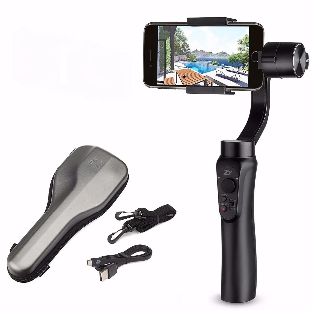Zhiyun гладкой Q ручной Gimbal стабилизатор + микрофон Камера сцепление кронштейн L