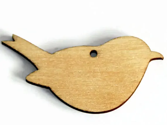 

50 free shipping wooden birds christmas decoration