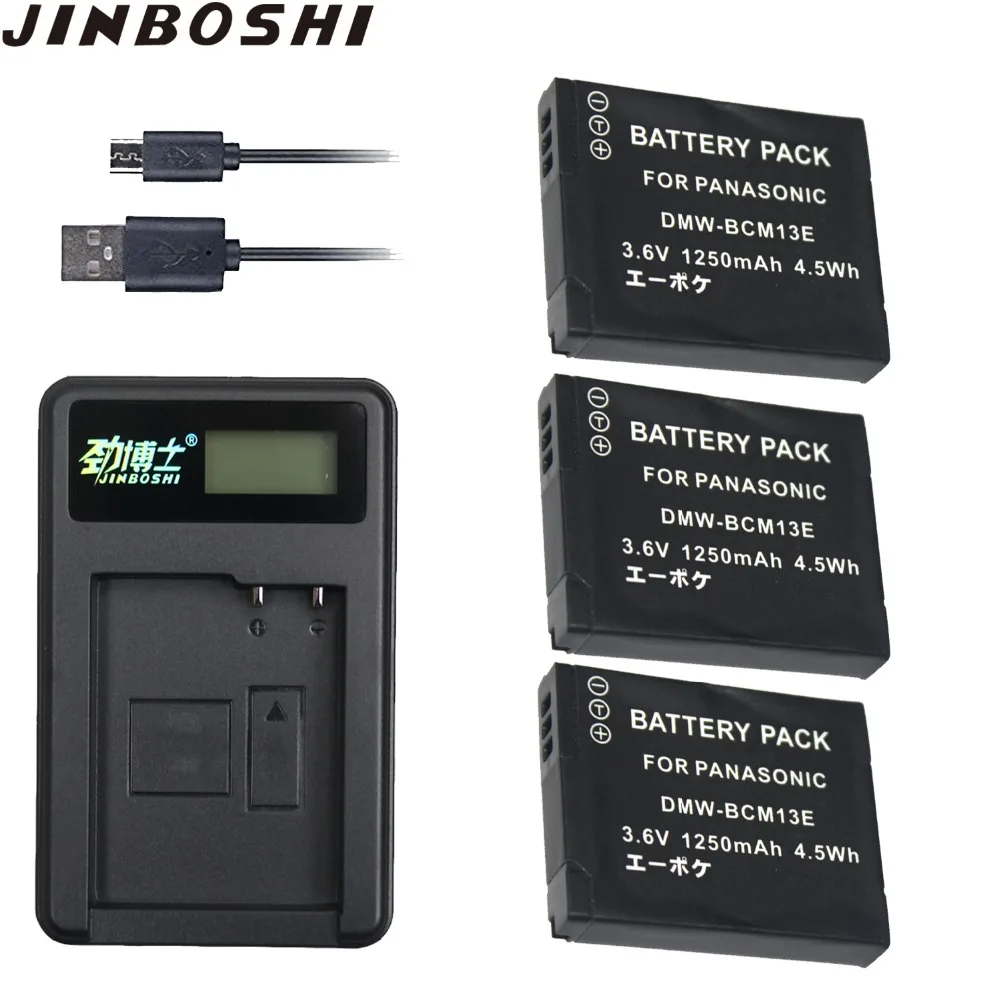 DMW BCM13E BCM13 батарея x3 + USB зарядное устройство для Panasonic Lumix DMC LZ40 TZ60 ZS27 ZS30 ZS35|Цифровые