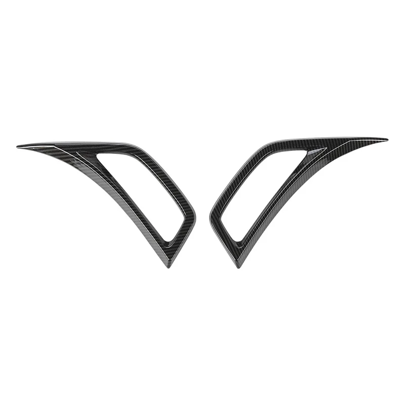SHINEKA автомобильные наклейки s для jeep wrangler jl листовая пластина на входе воздуха украшения ABS наклейки для jeep wrangler jl аксессуары - Название цвета: Carbon Fiber