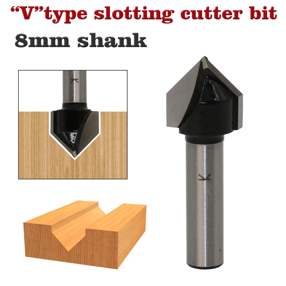 1 шт. 8 мм хвостовик круглые фрезы для деревообработки инструмент 2 концевые с