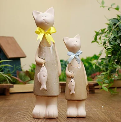 Современные керамические фигурки лошадей из курицы, кролика, украшения для гостиной, стола, милые скульптуры животных, ремесла, офисные настольные украшения - Цвет: style4--2PCS