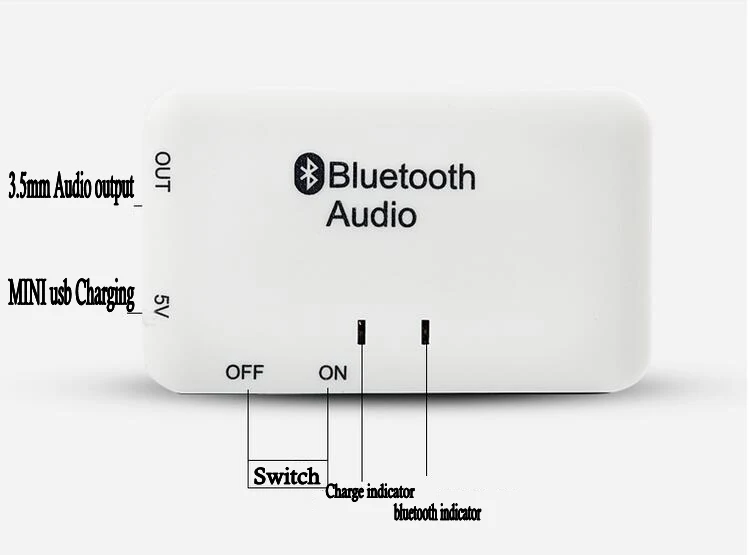 HIFI стерео Bluetooth 4 2 аудио приемник беспроводной адаптер Hands free Звонки 3 5 мм AUX для