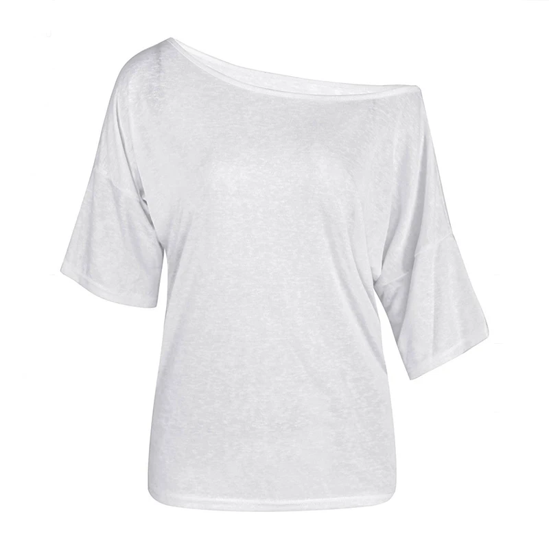Женская футболка 2019 Новая модная повседневная однотонная с коротким рукавом