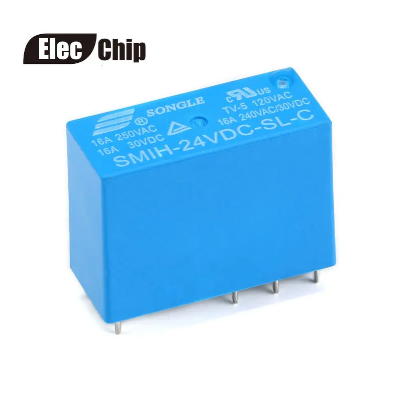 5 шт./лот реле питания SMIH 05VDC SL C 12VDC 5В 12В 24В 16А 8PIN набор конверсий|power relay|5v 12v relaypower