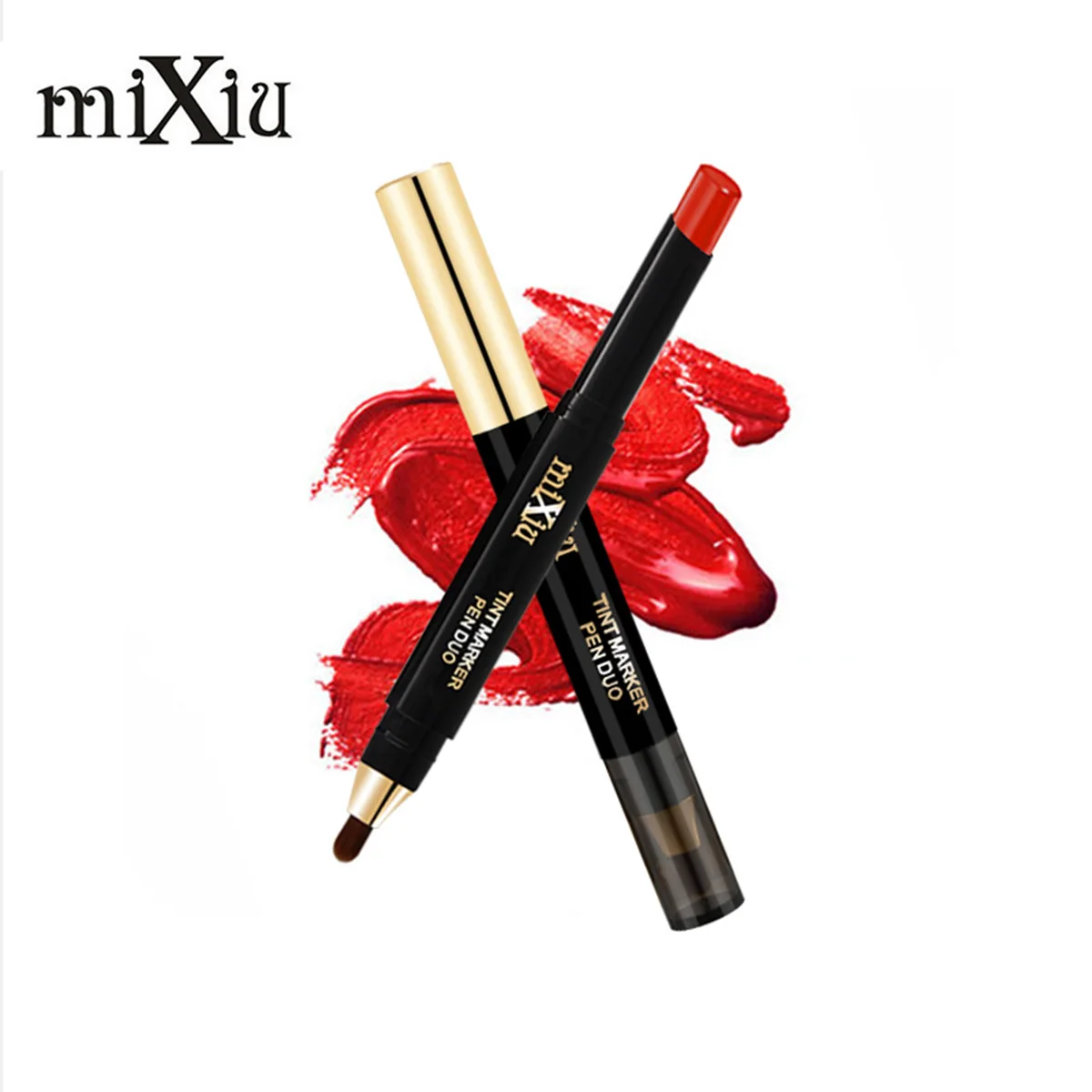 Новый двойной головы губная помада для Макияжа Косметический Водонепроницаемый