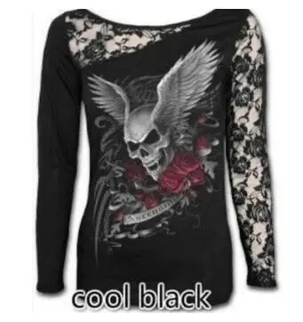 30 шт. оптовая продажа быстрая доставка модная женская футболка с принтом черепа