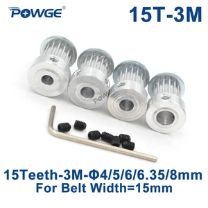 Синхронный шкив POWGE 15 зубьев HTD 3 м, отверстие 4566.358 мм для ширины 15 мм HTD3M, Ремень ГРМ HTD3M, шкив колеса 15 зубцов 15 T