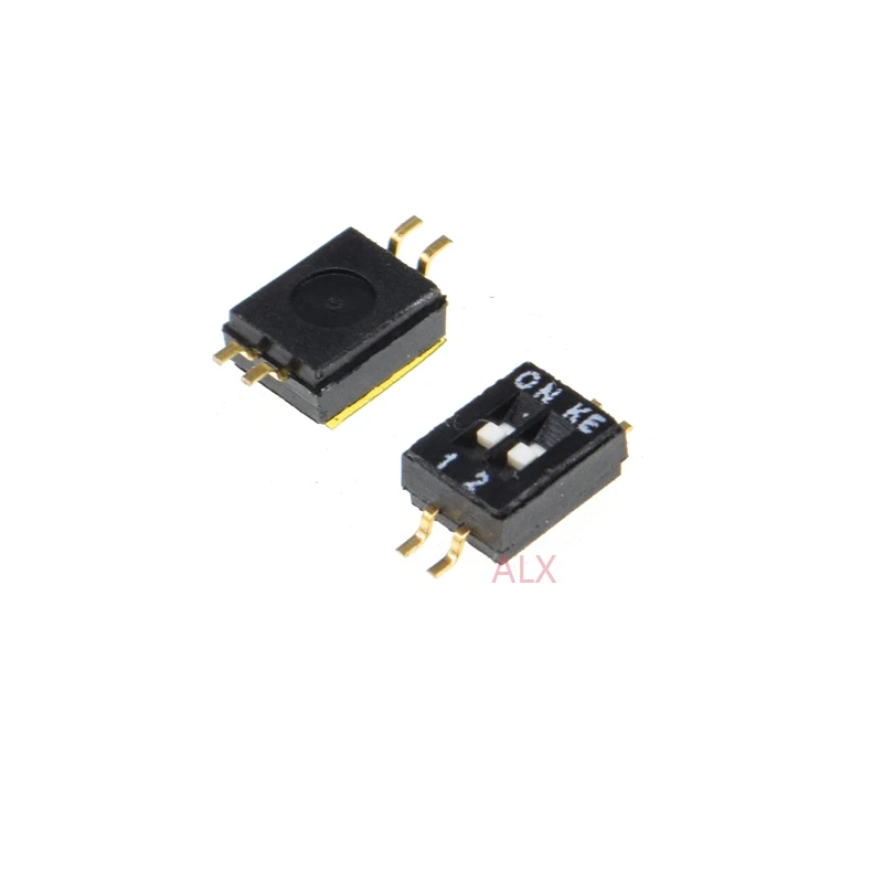 5 шт. Позолоченный SMD SMT 2 P 2-разрядный тумблер двухрядный 2-контактный шаг 1 27 мм