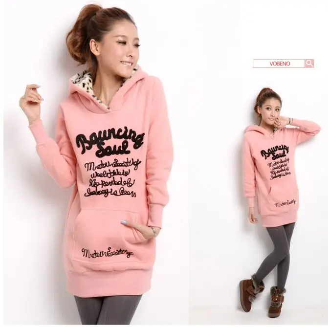 Женские свободные толстовки на осень и зиму флисовые с капюшоном хлопковое