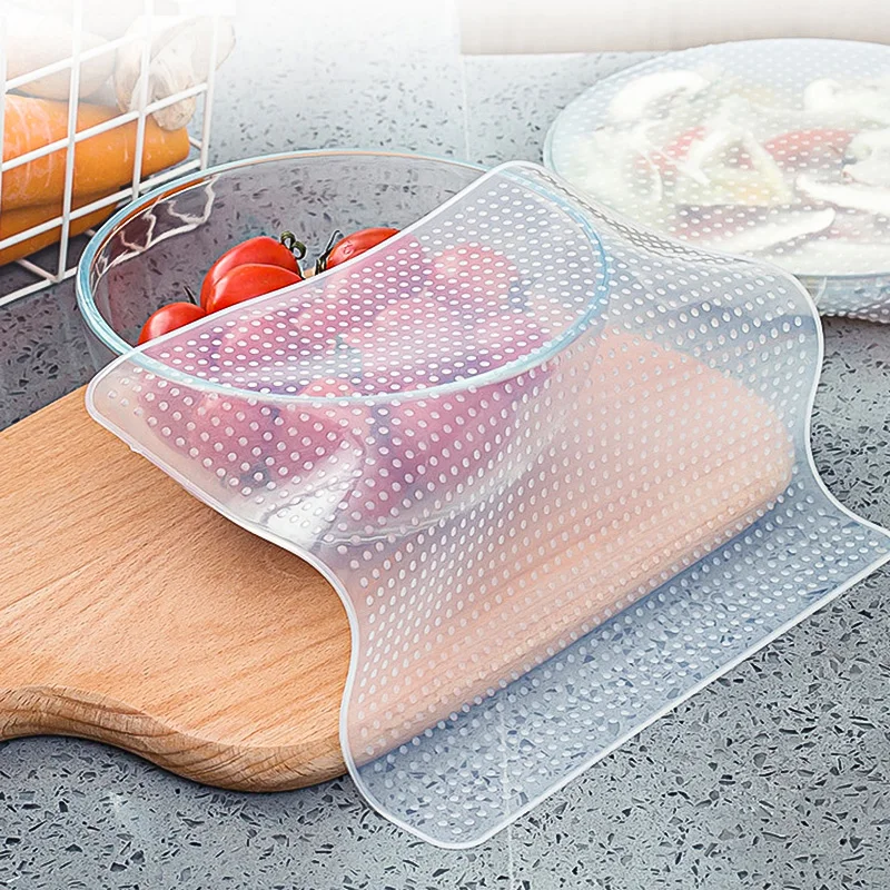 4 шт./лот многоразовые силиконовые крышки многофункциональные для упаковки