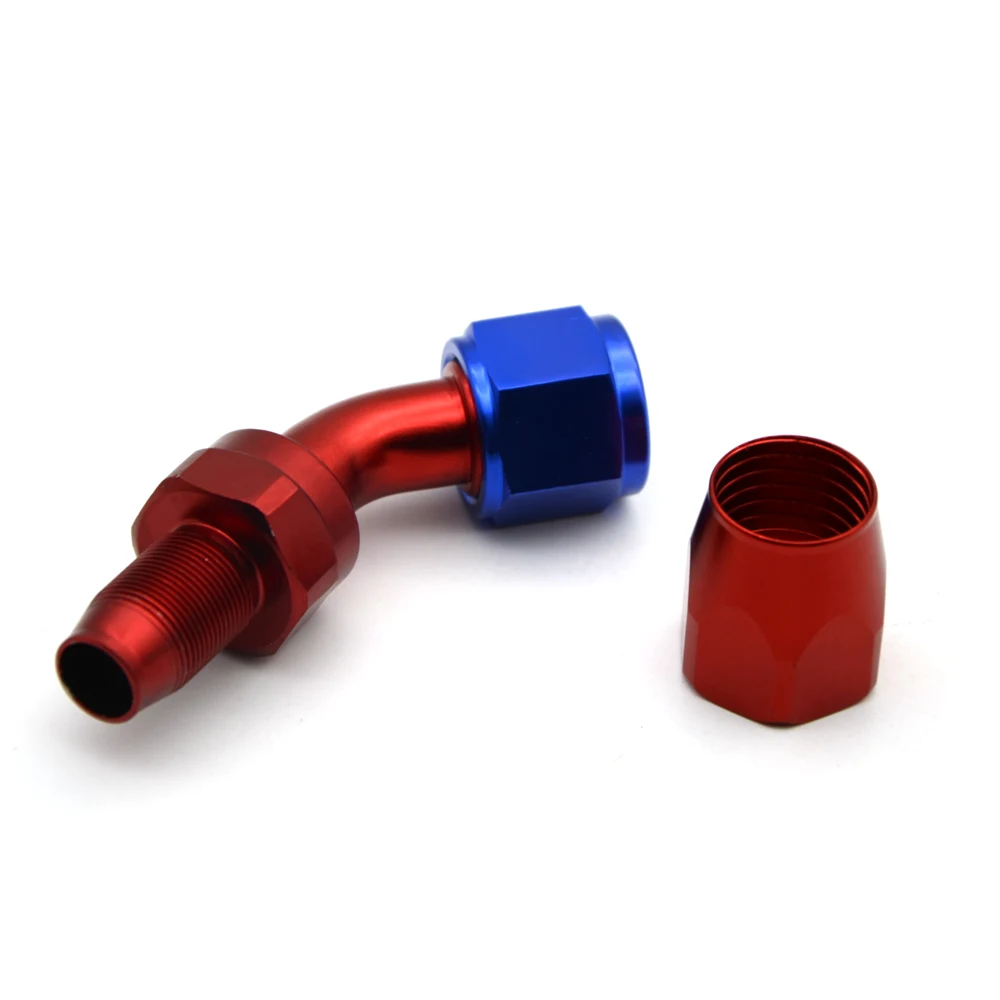 AN4 Aluminum Swivel PTFE Teflon Hose End Fitting Straight 45 90 180 Degree For Oil Fuel Line | Автомобили и мотоциклы