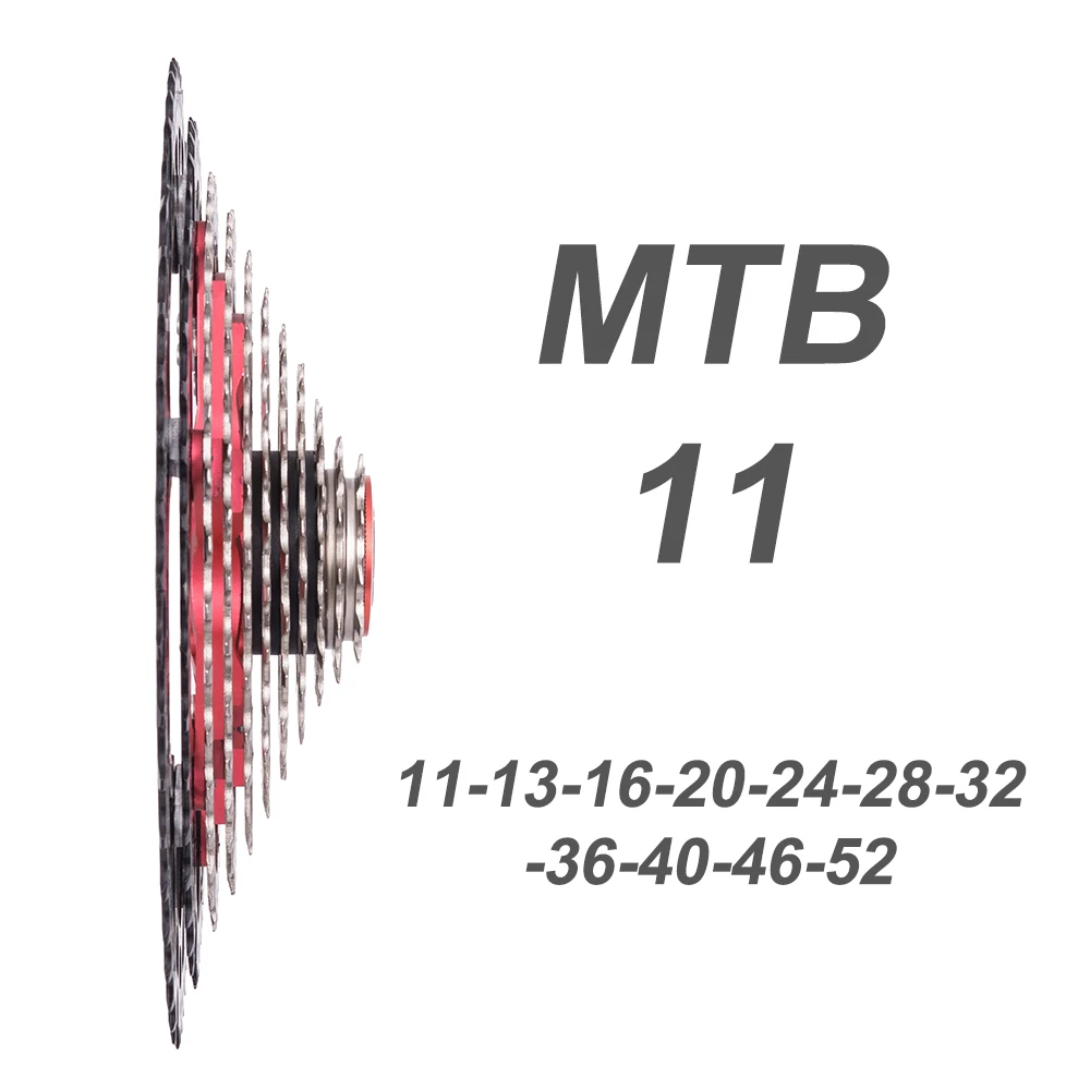 Кассета ZTTO MTB 11 скоростей 52T L 11s 11V K7 широкое соотношение свободного хода цепи