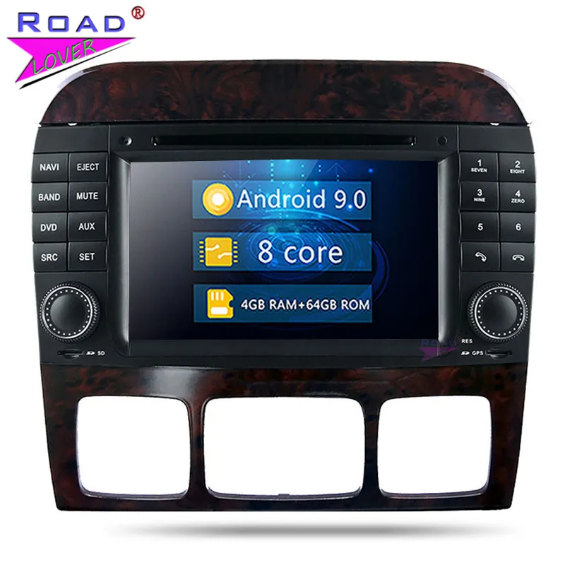 Roadlover Android 9 0 Автомобильный мультимедийный DVD плеер для Benz S W220 (1998 2005) Стерео GPS