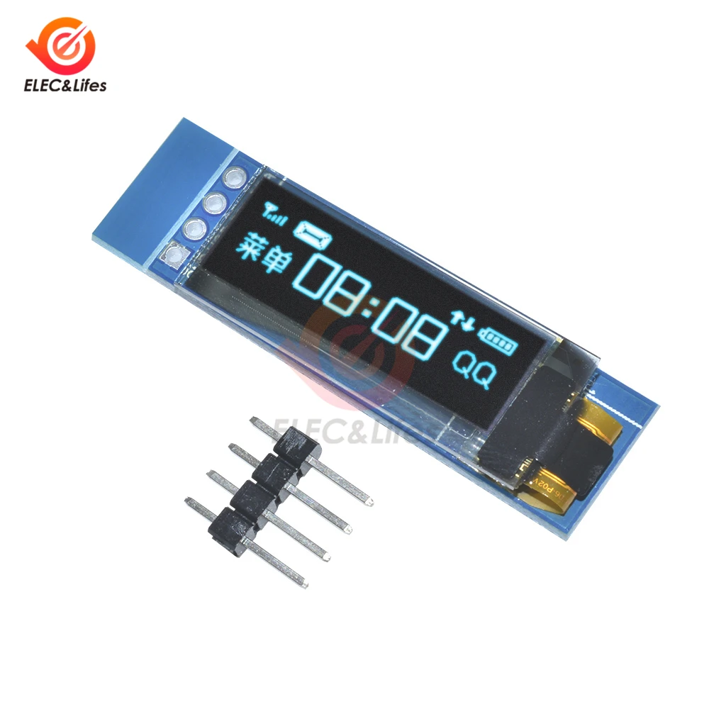 1 шт. 0,91 дюйма 128x32 белый/синий OLED ЖК-дисплей DIY модуль IIC igc интерфейс SSD1306 Драйвер IC DC 3,3 В 5 В для Arduino PIC